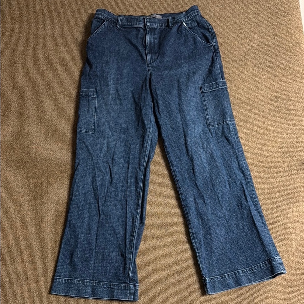 JOE'S JEANS Cargo Dalia Wide Leg Jeans Dark Wash Womens Size 33 EUC